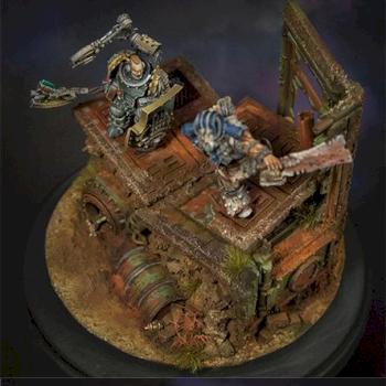 Diorama Duel Iron Hands vs World Eaters by terapevt