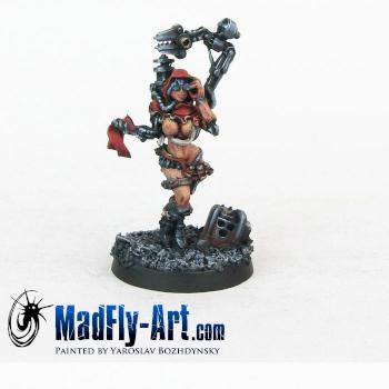 Female Tech Priest With Servo-Arm MK-V by MadFlyArtStudio