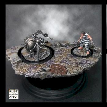 Convict Gunslinger and Large Arachnid by RustandtheCity