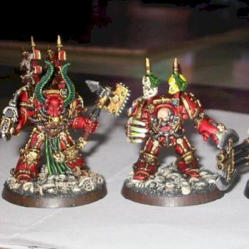 Khorne Lord and Terminators by dobbsy