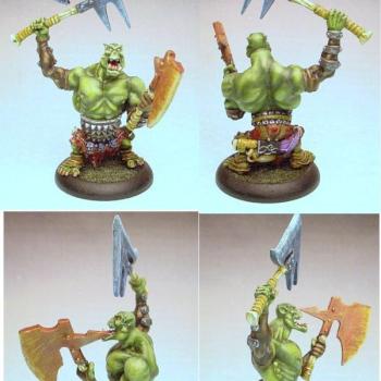 Jackal warrior with 2 axes by parvusmachina