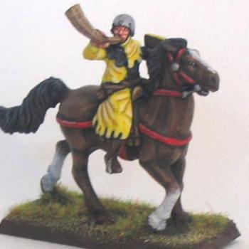 Bretonnian squire musician by Godefroy