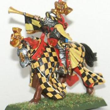 Grail knight musician by Godefroy