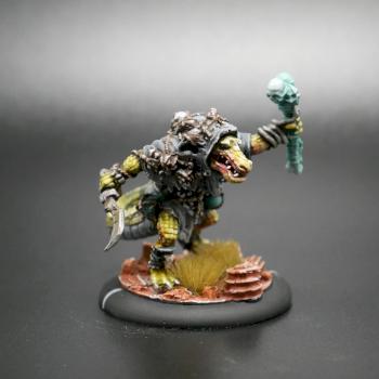 Hordes Painted Minions Solo Gatorman Witch Doctor 1 by w013ejb