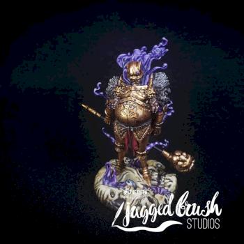 Gold smoke knight by Jaggedbrushstudios