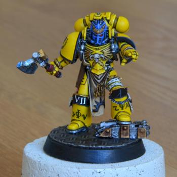 Imperial Fists Legion Librarian Sevrin Loth by Abhoras