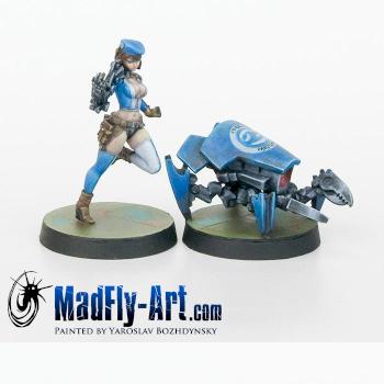 Tech Bee & Crabbot by MadFlyArtStudio