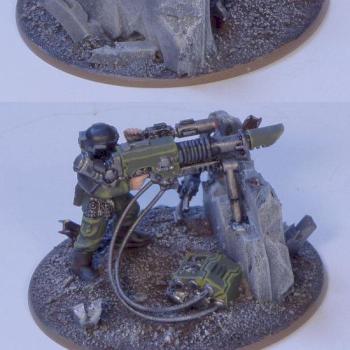 Imperial Guardsman with Lascannon by seal