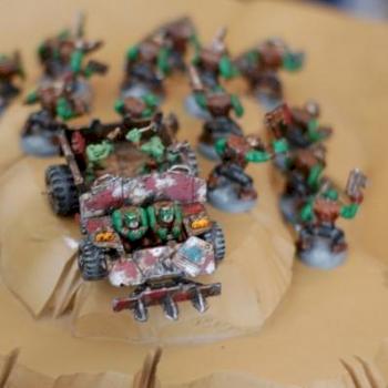 40k Speed Freek Trukk and Boyz by zombiechow84