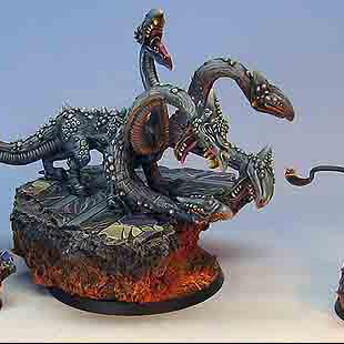 Warhammer Dark Elf Hydra and Beastmasters by Wappellious