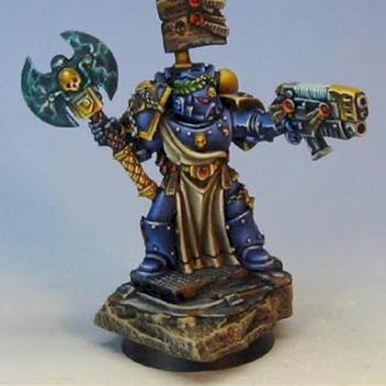 Warhammer 40k Ultramarine with power weapon & combi-plasma by Wappellious