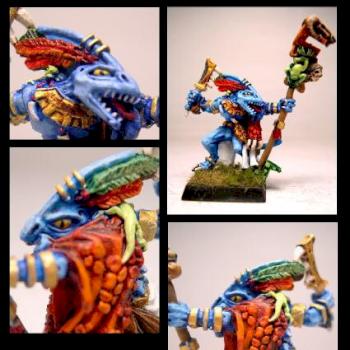 Lizardman Skink Priest by TamaraLeigh