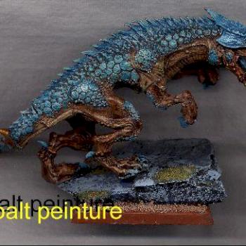 Carnosaure finie avec socle by Tzalcoatlpoatl