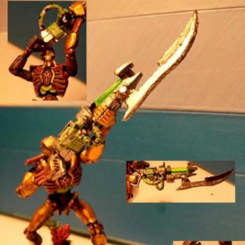 Necron Warrior with a Flayer Sword by Escobar