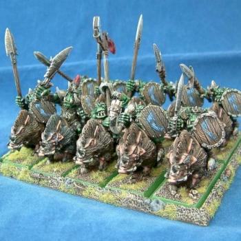 Orc Boar Boys unit by Dogstarminis