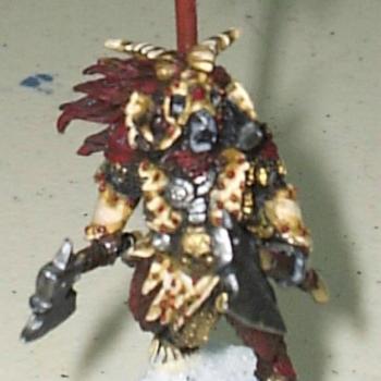 Khorne Beast Wargor Battle Standard Bearer by MantisZero