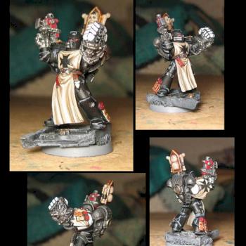 Black Templar with Bolt Pistol and Powerfist by mongoosejack