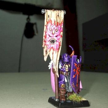 Chaos Warrior Slaanesh Standard (A Friends Model) by MantisZero