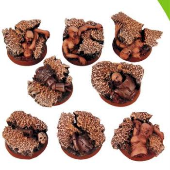 SMM 25 mm round bases with SF Shambles unpainted resin by Scibor