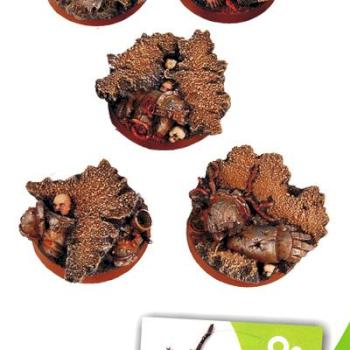 SMM 40 mm round bases with SF Shambles unpainted resin by Scibor