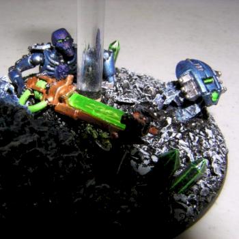 Necron Tomb Lord Base Detail by Ogrescave