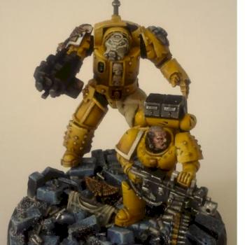 1st Company Brother Captain Torth and Marine Diorama by Dahlvash