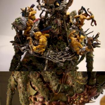 Orcs & Goblins Arachnarok Spider w. forest goblin shaman by Morten C