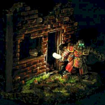 Neo-Soviet guy with glowing thing by Shawn R. L.