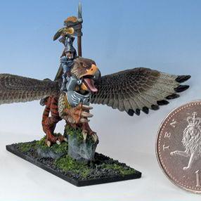 Warmaster 10mm scale Empire Hero on Griffon by Margo
