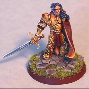 Reaper Ulern Anti Paladin on sculpetd base by James by Wappellious