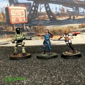 Fallout Wasteland warfare Nuka Cola girl Protectron mister Handy by FigAmat