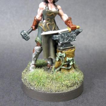 03803: Laril Silverhand, Elven Blacksmith .. by mikecarrero