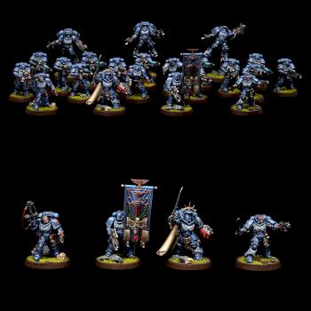 Crimson Fists Dark Imperium company by castlebrush