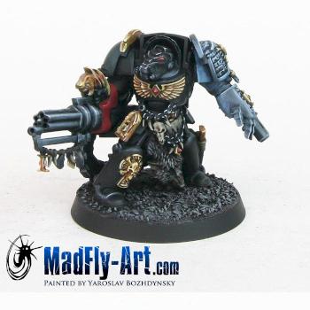 Deathwatch Terminator with Assault Cannon by MadFlyArtStudio