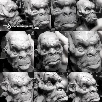 Ape man sketch by Scibor