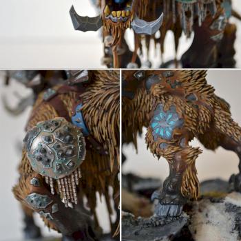 Ogre Kingdoms Stonehorn with two riders by bradshaw