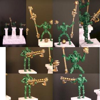 Necron Warriors (green marble) by pesadilla