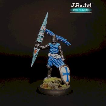 Knight with magical lance and shield by jb-propainting