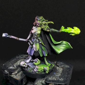 Female Demonkin Mage by Red The White