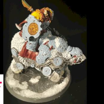 space wolf on polar bear by 655 painting