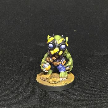 Gas Mask Goblin by LumpyLittleMan Minis