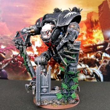 Dreamforge Leviathan as Blood Angels Death Company Contemptor Dreadnought by zinge