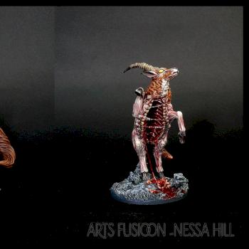 Screaming antelope by NessaHillArt