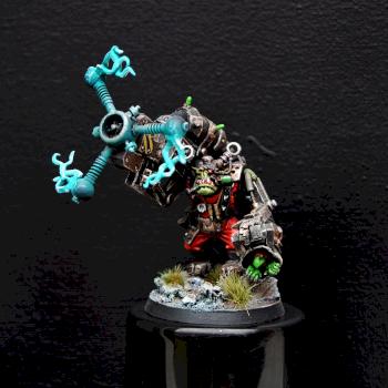Ork Big Mek with Shokk Attack Gun - Conversion by GobBoss