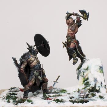 BlackSun Miniatures Barbarian Duel 75mm by ch4ncy