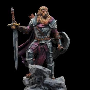3d printed Dungeons and Dragon Lion Warrior by superbug983