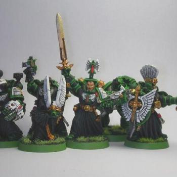 Space Marines Dark Angel Command Group by Cyranc