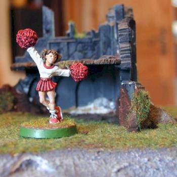 Blood Bowl Cheerleader by Gnarf