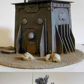 Space Marine Communications Bunker Terrain with Lights by LuckyNo.5