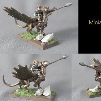 Halfling on Gold Dragon by 1a73MiniatureLab